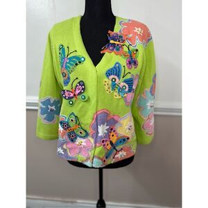Vintage Design Options by Philip & Jane Gordon Spring Sweater Cardigan- Small